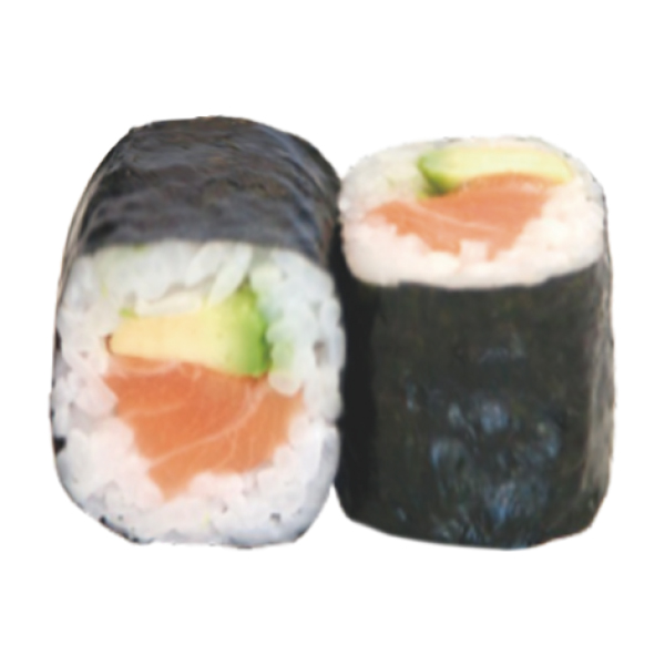 Maki salmón con aguacate (4u)
