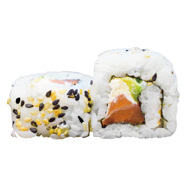 Uramaki con salmón y queso (4u)
